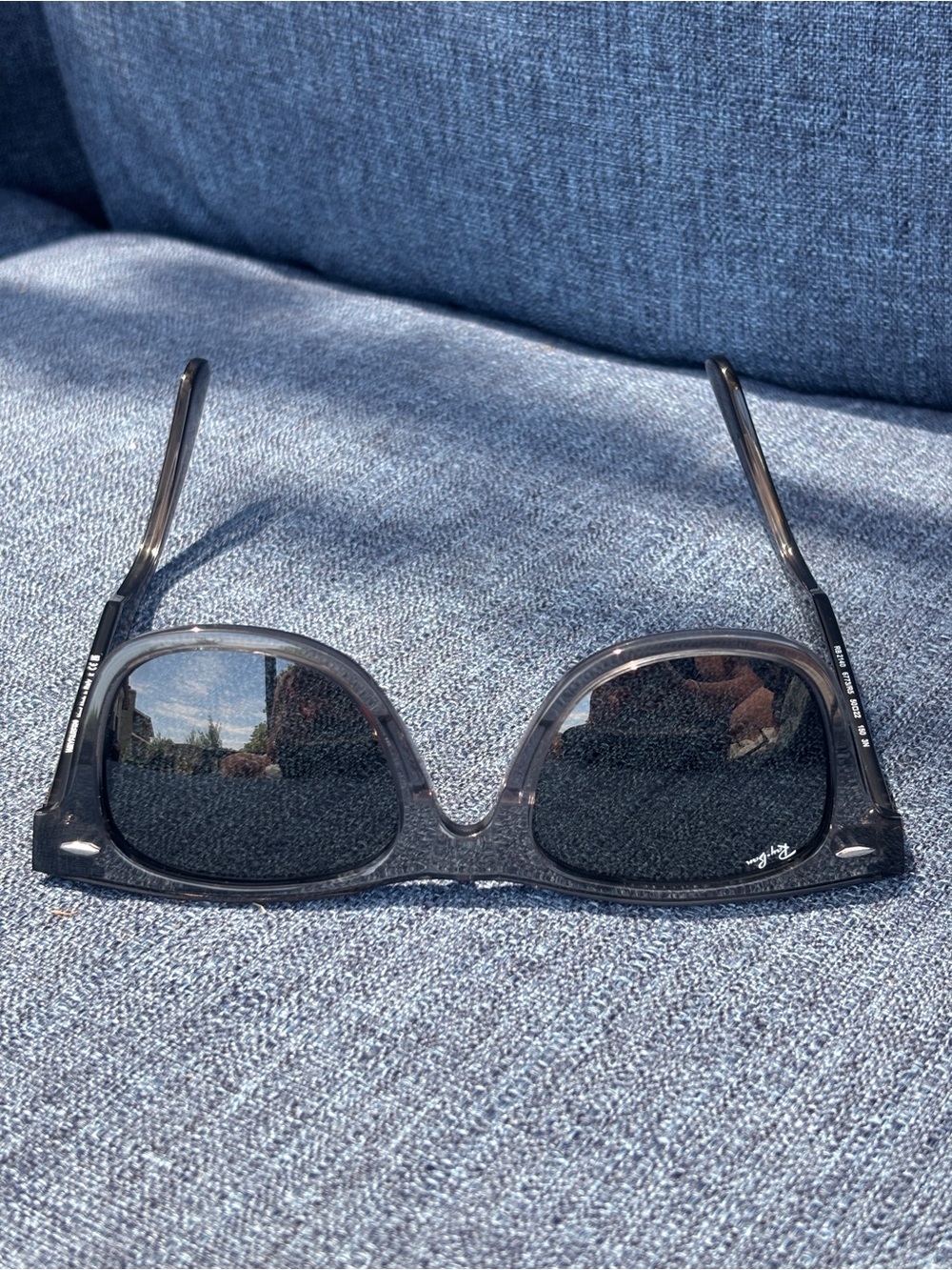 Ray-Ban Wayfarer Sunglasses in Translucent Grey.